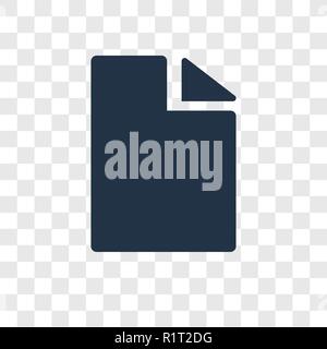 File vector icon isolated on transparent background, File transparency logo concept Stock Vector