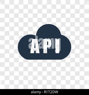 Api vector icon isolated on transparent background, Api transparency logo concept Stock Vector