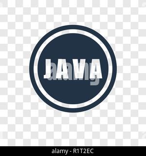 Java vector icon isolated on transparent background, Java transparency logo concept Stock Vector