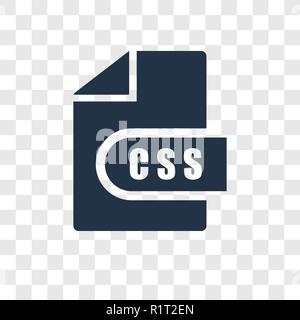 Css vector icon isolated on transparent background, Css transparency logo concept Stock Vector
