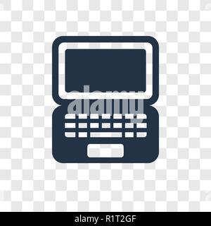 Laptop vector icon isolated on transparent background, Laptop transparency logo concept Stock Vector