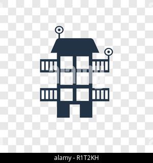 Mortgage vector icon isolated on transparent background, Mortgage transparency logo concept Stock Vector