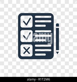 Clipboard vector icon isolated on transparent background, Clipboard transparency logo concept Stock Vector