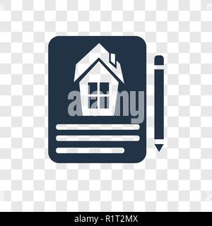 Contract vector icon isolated on transparent background, Contract transparency logo concept Stock Vector