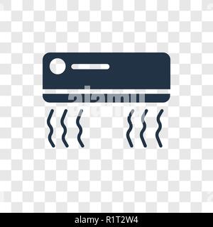 Air conditioner vector icon isolated on transparent background, Air conditioner transparency logo concept Stock Vector