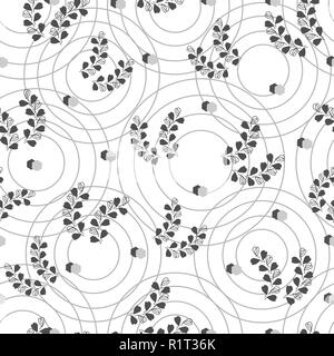 Lavender Collection-Love in Parise Seamless Repeat Pattern Background in Grey and White Stock Vector