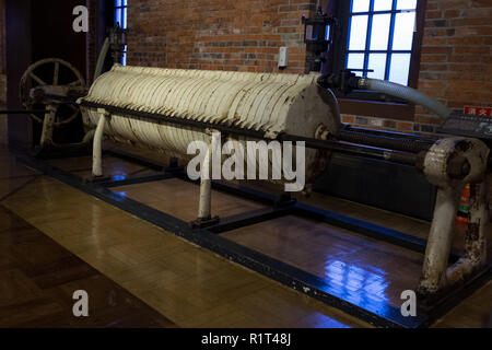 At the Sapporo Beer Museum in Sapporo, Japan. Interior tour area. Stock Photo