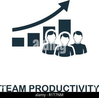 Team Productivity icon. Premium style design from teamwork collection. UX and UI. Pixel perfect team productivity icon for web design, apps, software, Stock Vector