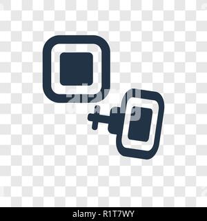 Cufflinks vector icon isolated on transparent background, Cufflinks transparency logo concept Stock Vector