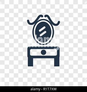 Dressing table vector icon isolated on transparent background, Dressing table transparency logo concept Stock Vector