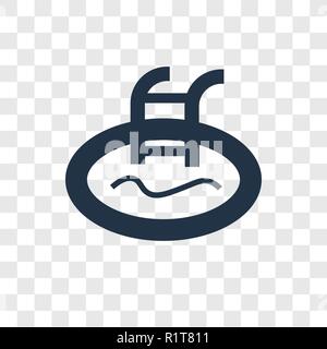 Swimming pool vector icon isolated on transparent background, Swimming pool transparency logo concept Stock Vector