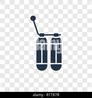 Oxygen vector icon isolated on transparent background, Oxygen transparency logo concept Stock Vector
