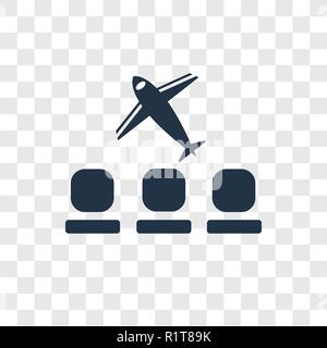 Airport vector icon isolated on transparent background, Airport transparency logo concept Stock Vector