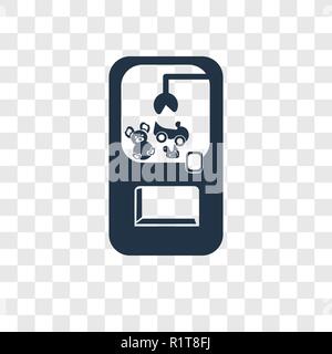 Toy machine vector icon isolated on transparent background, Toy machine transparency logo concept Stock Vector