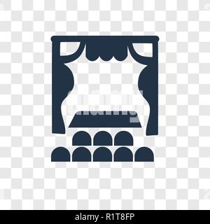 Stage icon logo sign vector outline in black and white color Stock ...