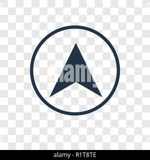 Navigation vector icon isolated on transparent background, Navigation transparency logo concept Stock Vector