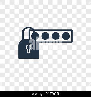 Password vector icon isolated on transparent background, Password transparency logo concept Stock Vector