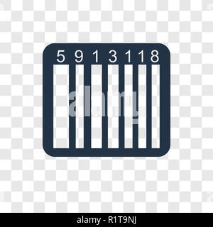 Barcode vector icon isolated on transparent background, Barcode transparency logo concept Stock Vector