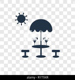 Terrace vector icon isolated on transparent background, Terrace transparency logo concept Stock Vector