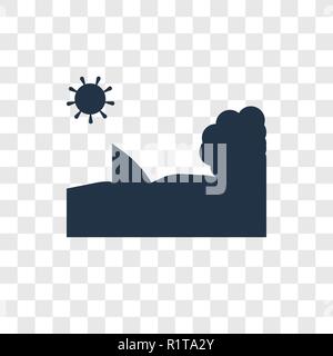 Shark vector icon isolated on transparent background, Shark transparency logo concept Stock Vector