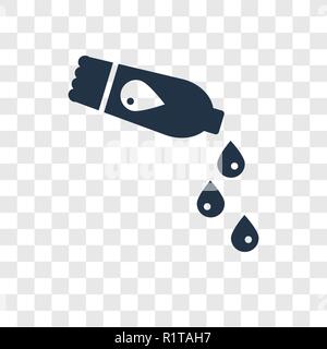 Water vector icon isolated on transparent background, Water transparency logo concept Stock Vector