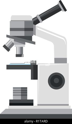 A microscope on white background illustration Stock Vector