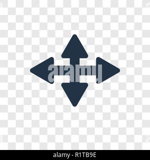 Move vector icon isolated on transparent background, Move transparency logo concept Stock Vector