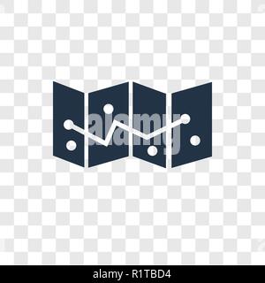 Treasure Map vector icon isolated on transparent background, Treasure Map transparency logo concept Stock Vector