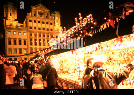 Market in Augsburg; Germany Stock Photo