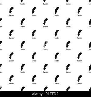 Sweden map in black. Simple illustration of Sweden map vector isolated on white background Stock Vector