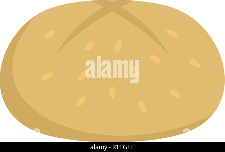 Bun icon. Flat illustration of bun vector icon isolated on white background Stock Vector