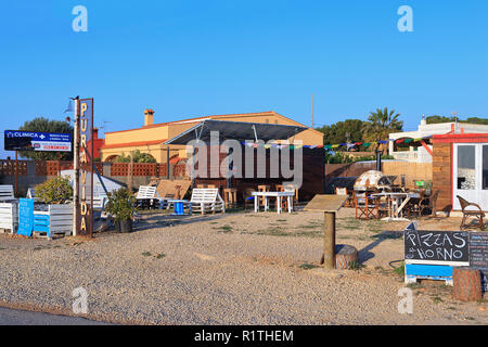 Beach Bar at Playa Tropicana Alcossebre Costa de Azahar Spain Stock Photo