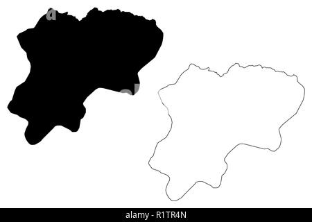 Artvin (Provinces of the Republic of Turkey) map vector illustration, scribble sketch Artvin ili map Stock Vector