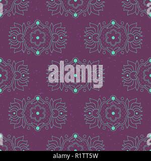 Indian pattern. Ethnic print. Woodblock print. Stock Vector