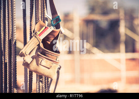 Working items of a bricklayer Stock Photo