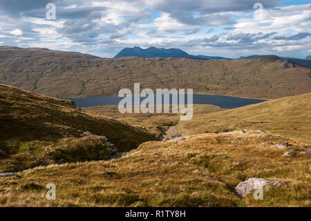 An Teallach from Druim Reidh in the western Fannaichs, Scotland Stock Photo