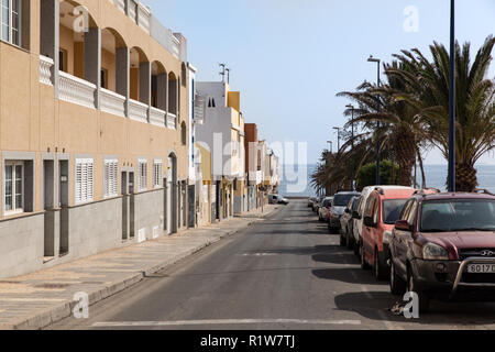 street in the village of E Burerro leading to the sea, a village near Ingenio on Gran Canaria, Spain Stock Photo