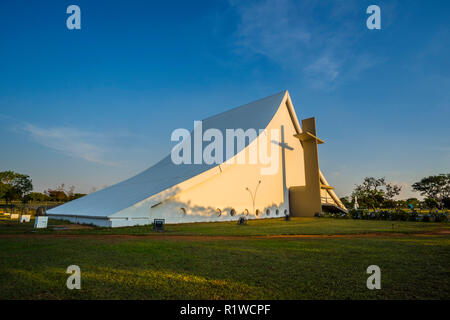 Military Church Rainha da Paz, Architect Oscar Niemeyer, Brasília, Federal District, Brazil Stock Photo