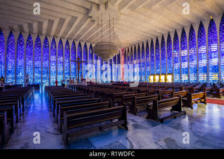 Santuário Dom Bosco, Don Bosco Church, Architect Carlos Alberto Naves, Brasília, Federal District, Brazil Stock Photo