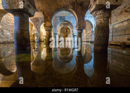 Caceres, Spain - 2018 Nov 12th: Moorish cistern in Caceres.  This building was a mosque under the Muslim rule in Spain Stock Photo