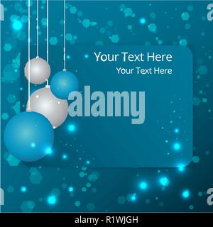 Sale bussines template for web and print, cute label for sale poster . Beautiful cover template for christmas card black ,silver and white with bokeh  Stock Vector