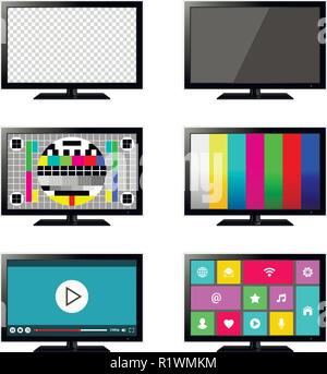 Smart TV set isolated Stock Vector