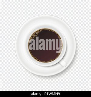 Vector cup of coffee on transparent background Stock Vector