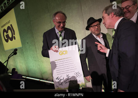 Queen Elizabeth II Conference Centre, London, UK. 19th February, 2016. Grassroots Out (GO) hold a rally at the Queen Elizabeth II Conference Centre, W Stock Photo