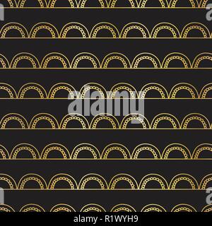 Vector abstract seamless golden doodle background Stock Vector