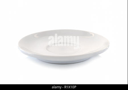 white dish close up isolated Stock Photo
