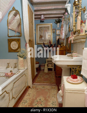 Small old-fashioned bathroom Stock Photo