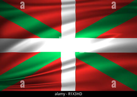 3d rendering of a Basque Country flag icon on white background Stock ...