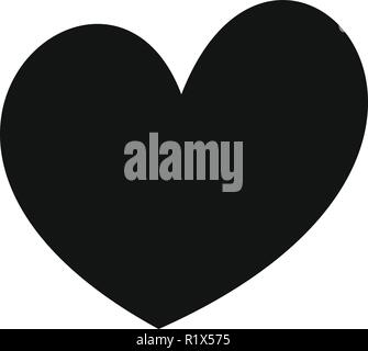 Fiery heart icon. Simple illustration of fiery heart vector icon for web. Stock Vector