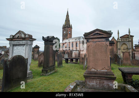 Dumfries, Dumfries & Galloway, Scotland. St Michael's Churchyard where Robert Burns was buried. Stock Photo